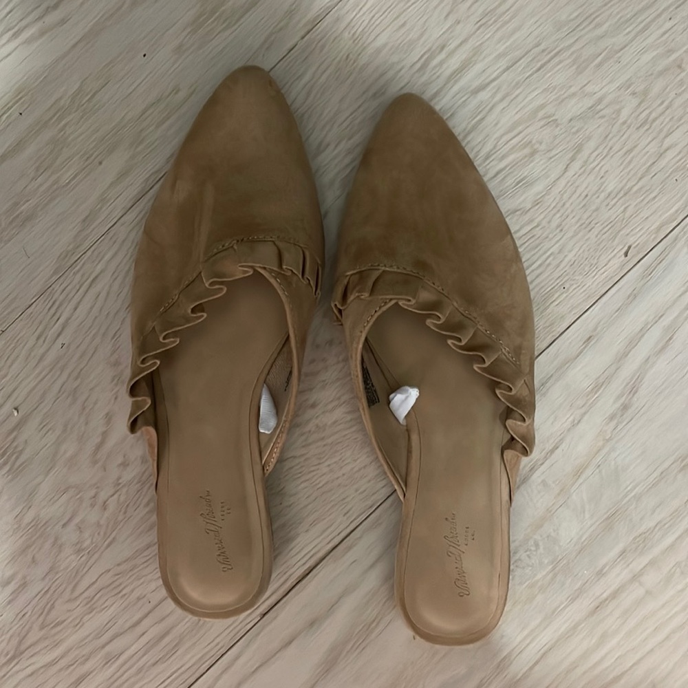Tan Suede Mules